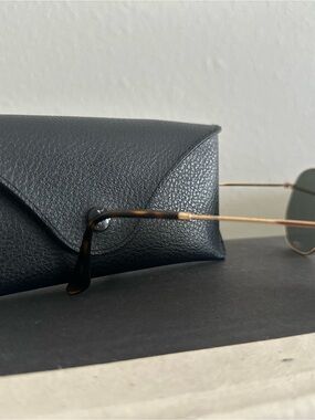 Ray-Ban Gold Frame Sunglasses with Black Case